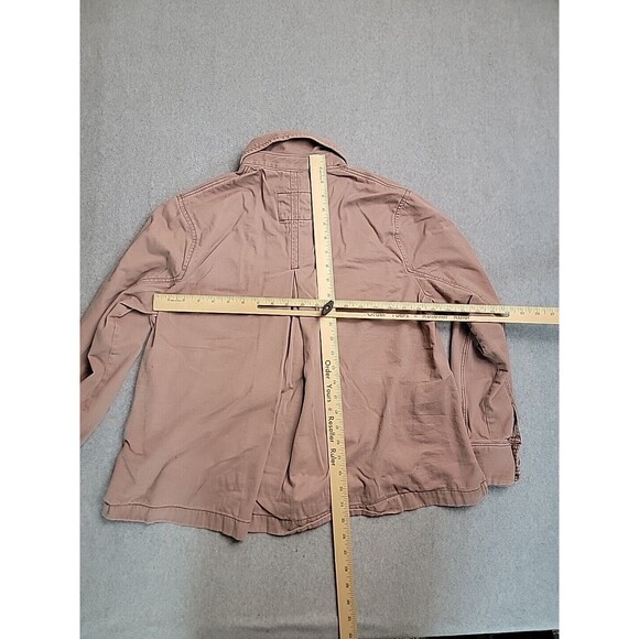 Abercrombie Fitch Field Jacket Womens M Pink Pockets Cotton Button Swing Twill - Picture 9 of 13